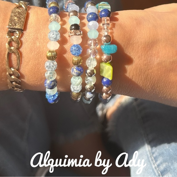 Alquimia by Ady Beaded blue gemstone Bracelet - Picture 2 of 4